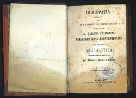 Para curar todas las enfermedades por medio del agua fría. Talasoterapia. 1852
