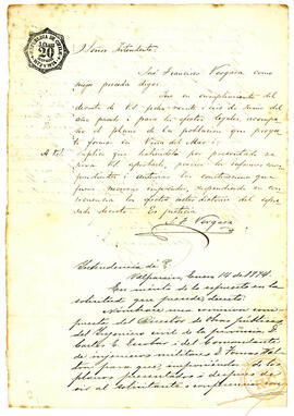 Solicitud de José Francisco Vergara para aprobación de planos de Viña del Mar